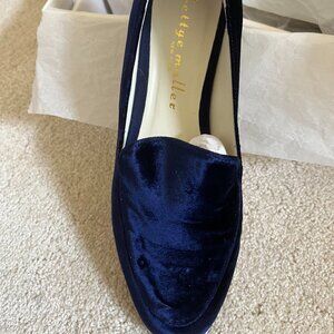 Bettye Muller Blue Velvet Loafers - NEW